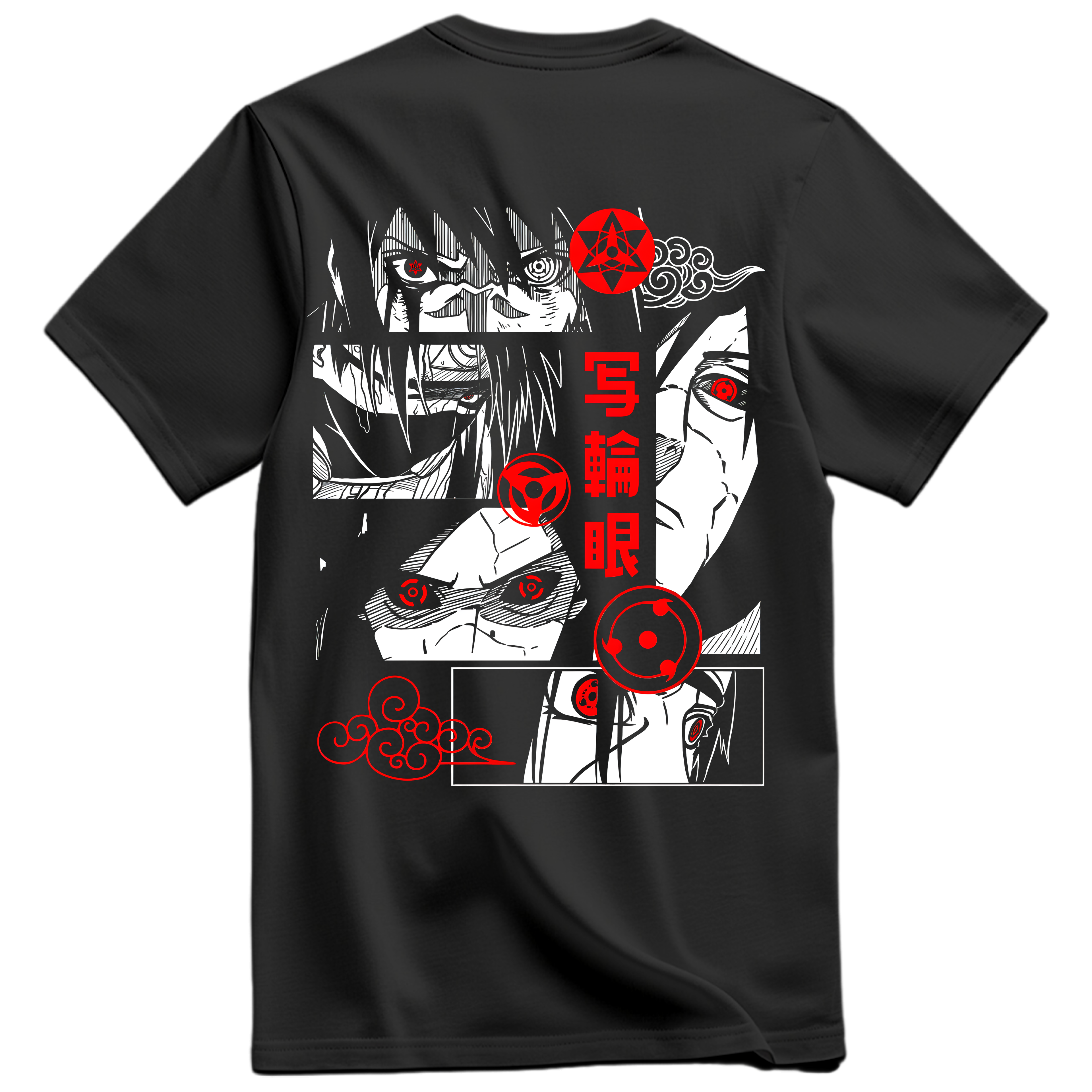 Playera Clan Uchiha Frente y Espalda
