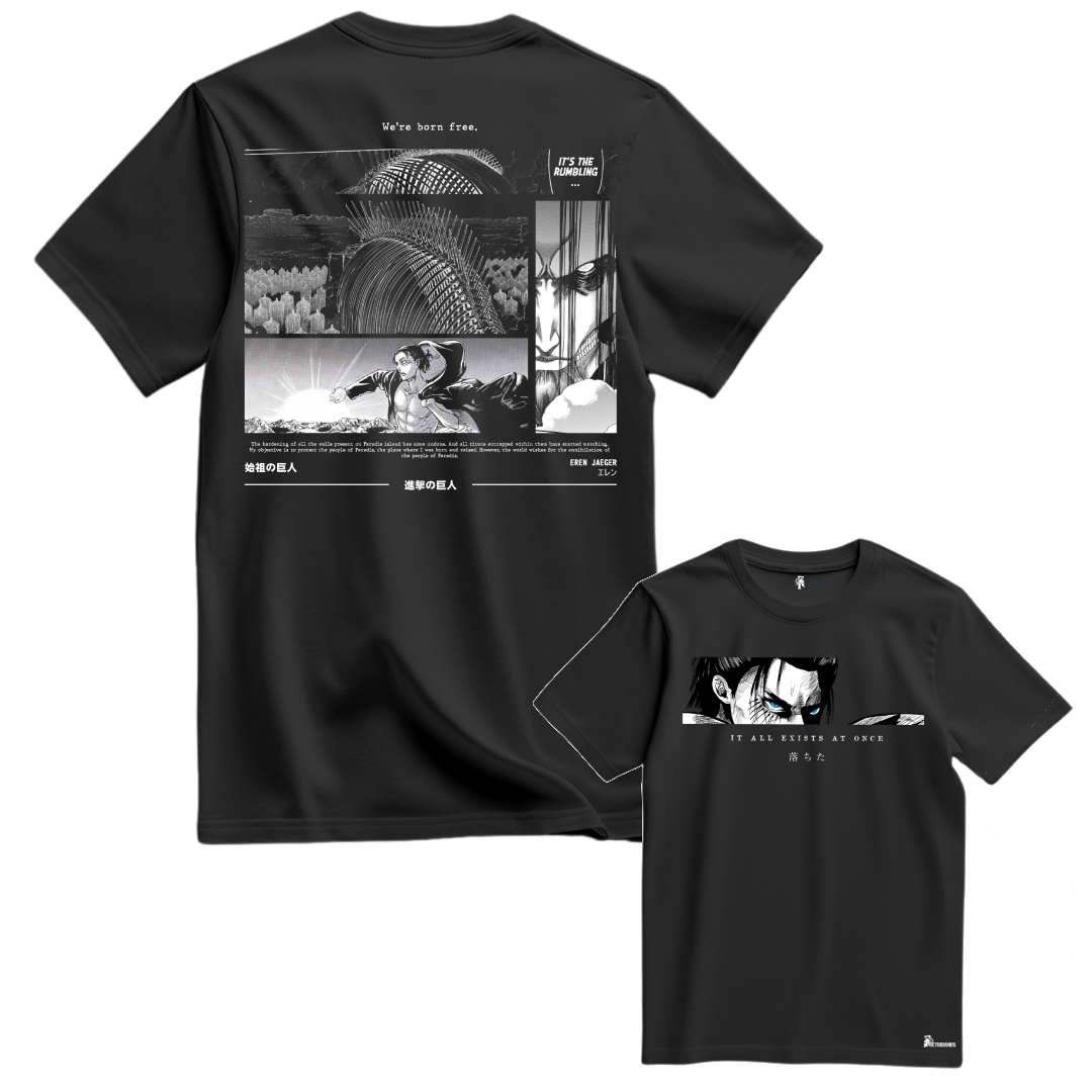 Playera Eren Retumbar Frontal y Espalda