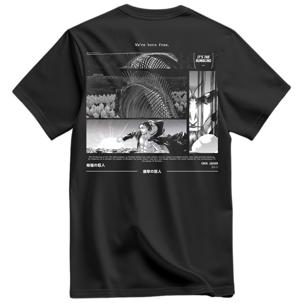 Playera Eren Retumbar Frontal y Espalda
