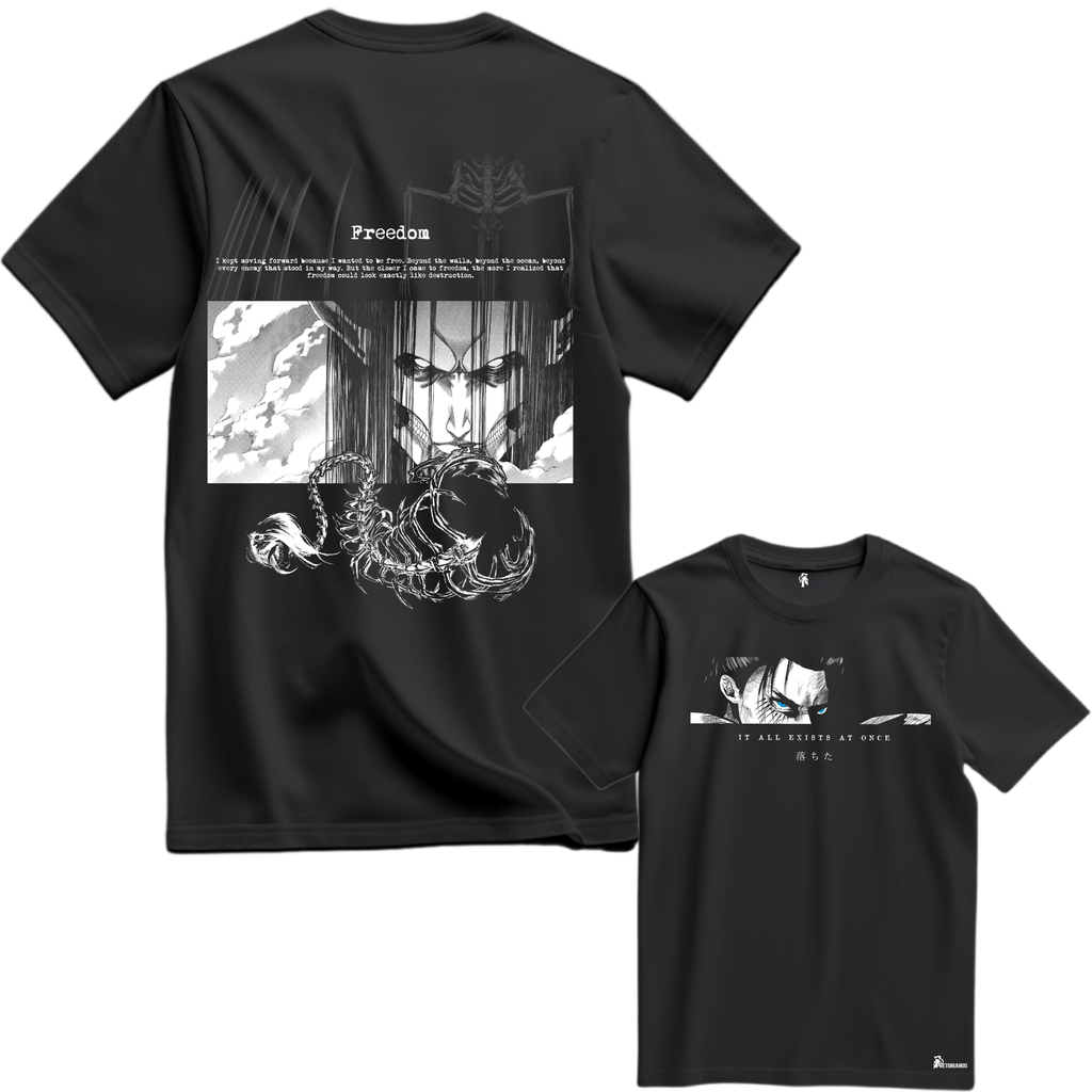Playera Eren Retumbar Frontal y Espalda Vol 2 - Shingeki No Kyiojin