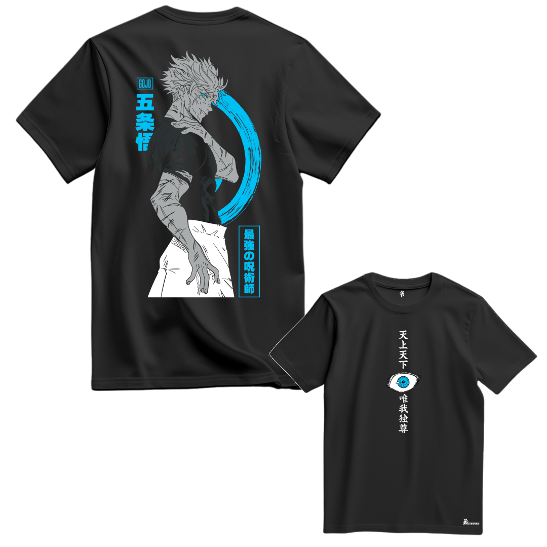 Playera Gojo Frontal y Espalda