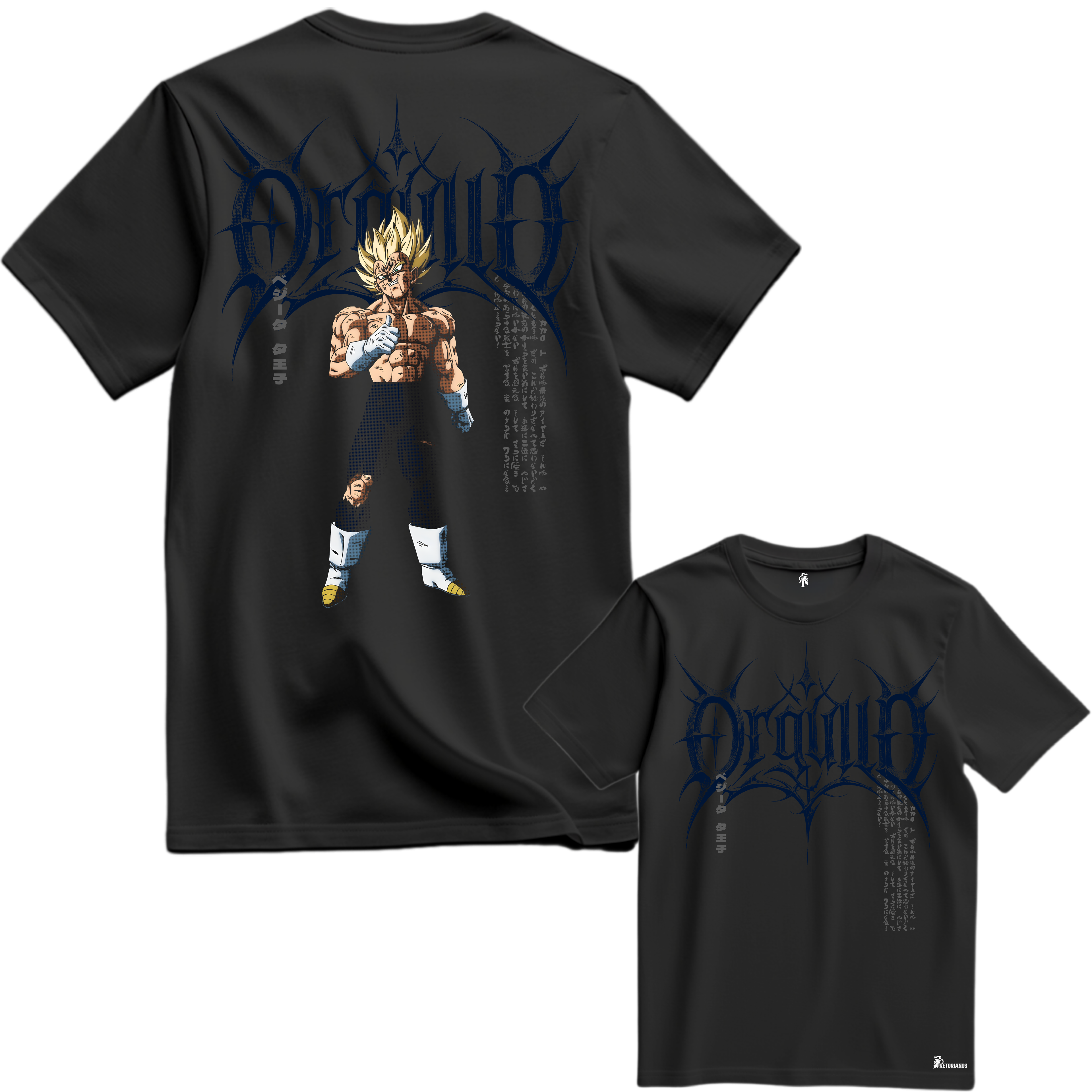 Playera Vegeta Majin Vol 2 Frente y Espalda