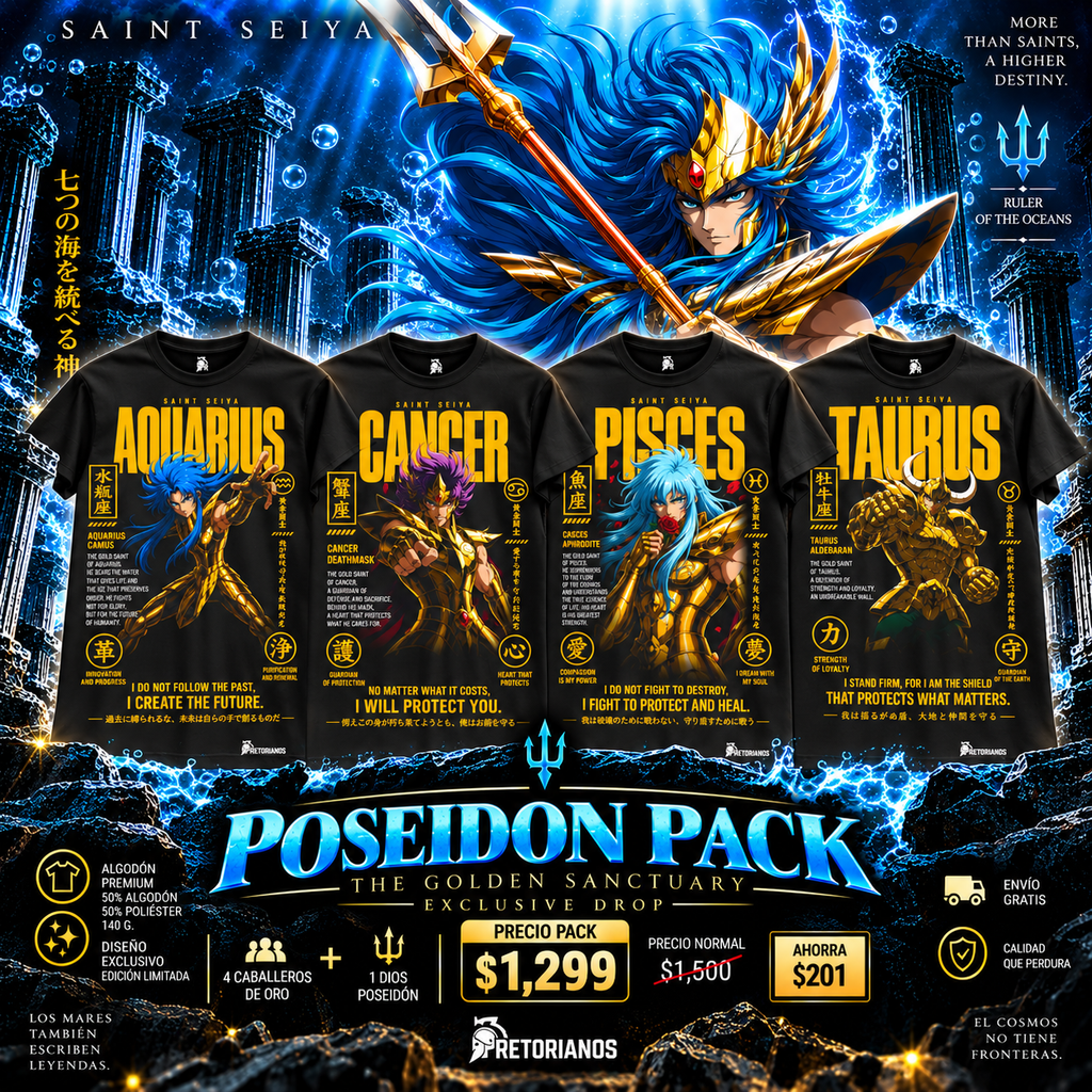 POSEIDON PACK (4 Caballeros de Oro + Poseidon)