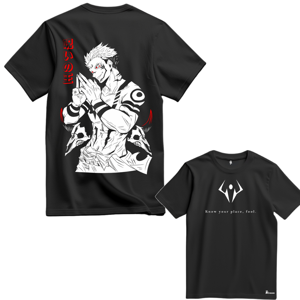 Playera Sukuna Frontal y Espalda - Jujutsu Kaisen
