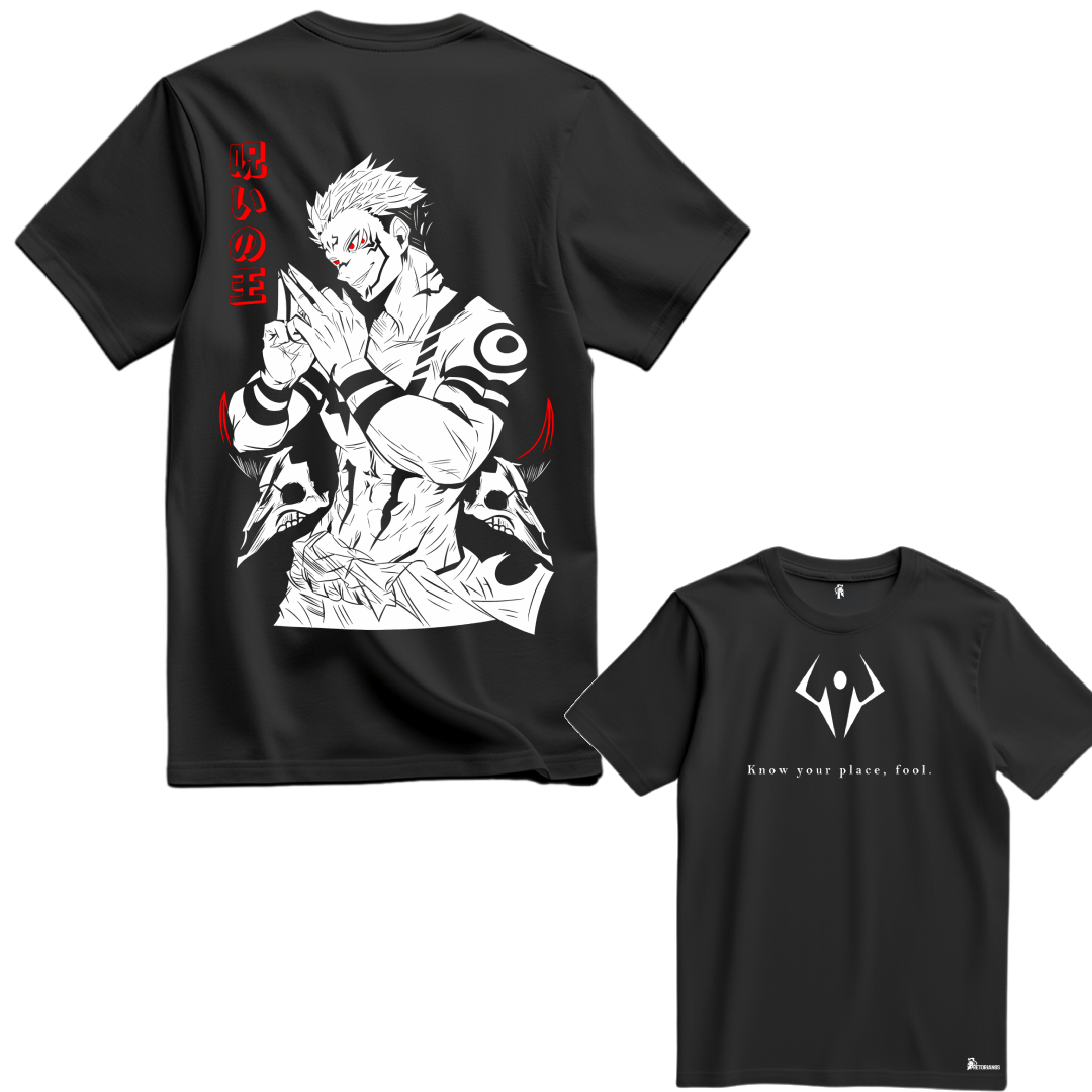 Playera Sukuna Frontal y Espalda