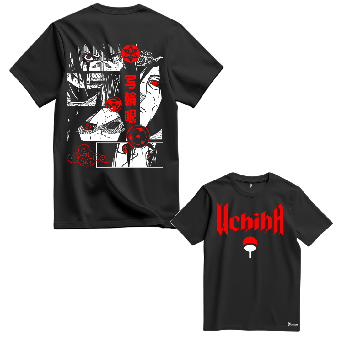 Playera Clan Uchiha Frente y Espalda